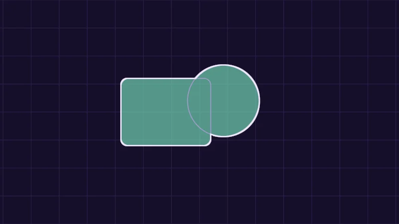 The same demo rendered in Unity. A rounded box and a draggable circle combined by union, intersection or subtraction.
